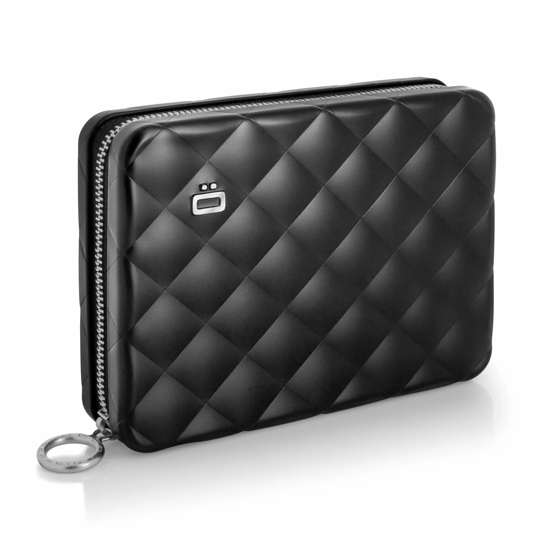 ÖGON -DESIGNS- Cartera de acompañante para Mujer, Aluminio con Efecto Acolchado, protección RFID contra fraude y desmagnetización, Modelo Lady Case Helsinki Large, tamaño Pasaporte