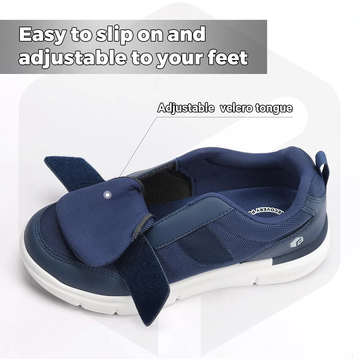 FitVille Zapatos Anchos Hombre Cómodas Zapatillas Casuales Ajustables para Caminar para Pies Sensibles