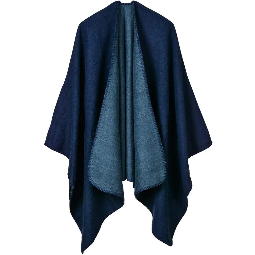 Poncho Mujer Invierno Chal Mujer Elegante Capa Abierta Poncho Abrigado per Primavera Autunno Inverno
