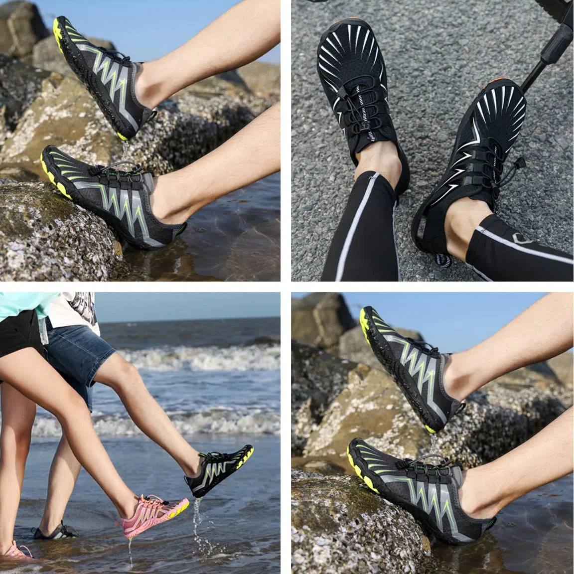 Morbuy Zapatos de Agua para Mujer Hombre, Ligeros Secado Rápido Deportes Acuáticos Calzado de Natación Antideslizante Buceo Snorkel Zapatillas 35-46 para Yoga Surf Piscina Playa…