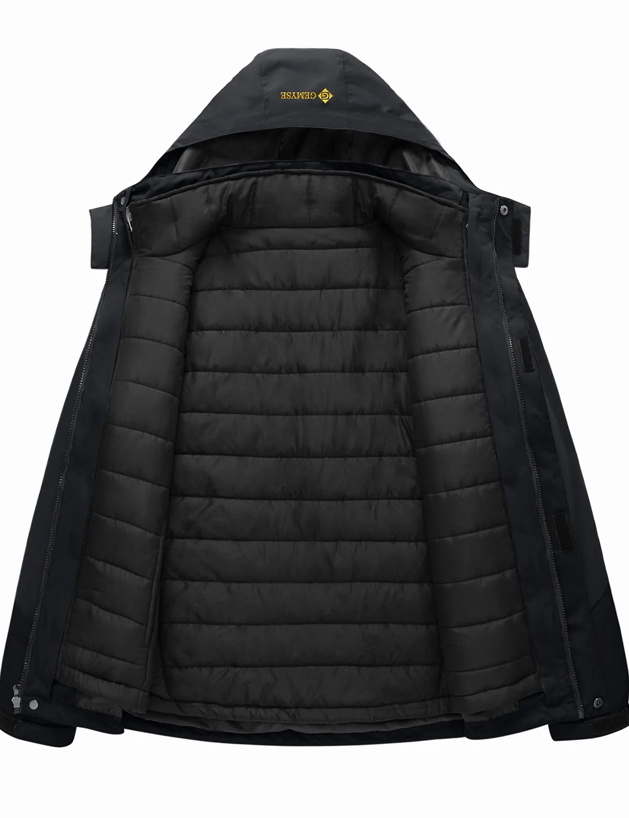 GEMYSE Chaqueta impermeable 3 en 1 para hombre Esquí Chaqueta Puffer Liner Aislado Abrigo de Invierno
