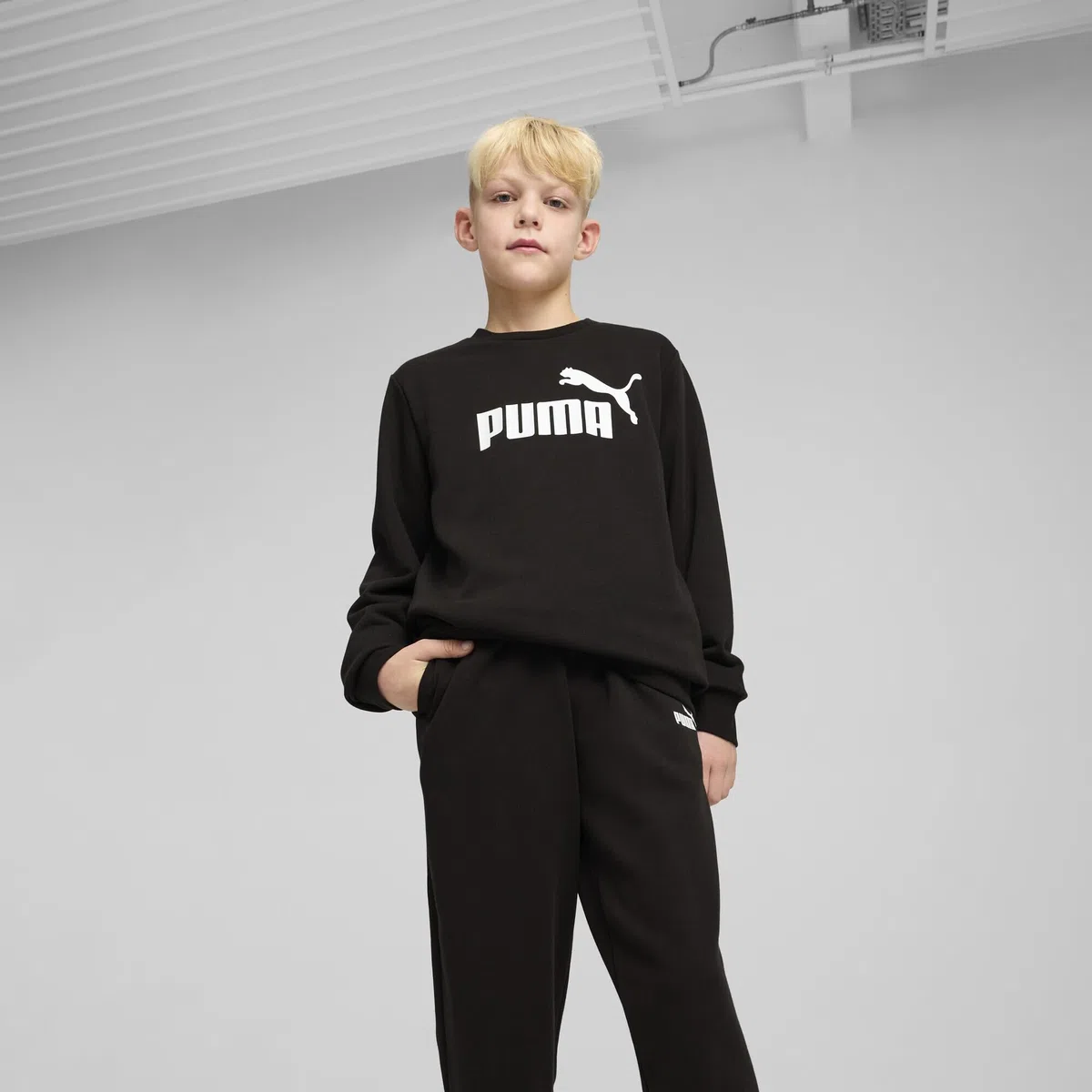 PUMA Ess No.1 Logo Crew Sweat Suit Tr B Abiti lavorati a maglia Niños (Pack de 1)