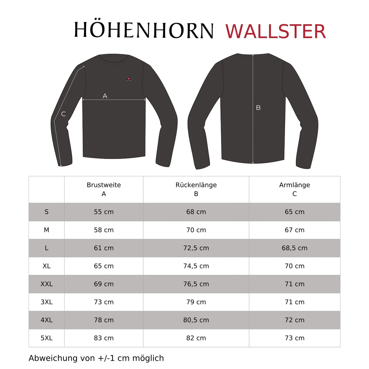 Höhenhorn Wallster - Sudadera de algodón con cuello redondo para hombre