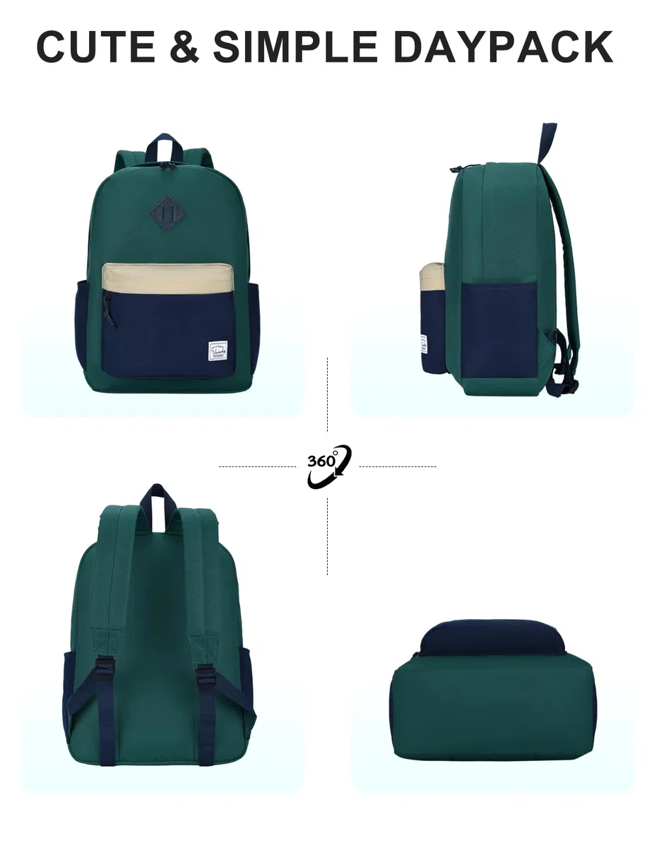 Mochilas Escolares, VASCHY Mochila Hombre Mochila Mujer Impermeable para Adulto y Adolescente Mochila Portatil 15,6 Pulgadas Mochila Universidad Instituto Ligera Mochila Viaje Niño Niña