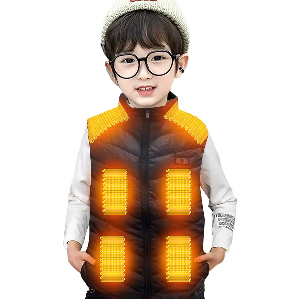 Genérico Chaleco Calefactable para Niños Chaqueta Impermeable Chaqueta Softshell con Calefaccion USB Chaqueta Termica de Invierno Abrigo Calefactable Lavable para Esqui Trekking Montaña