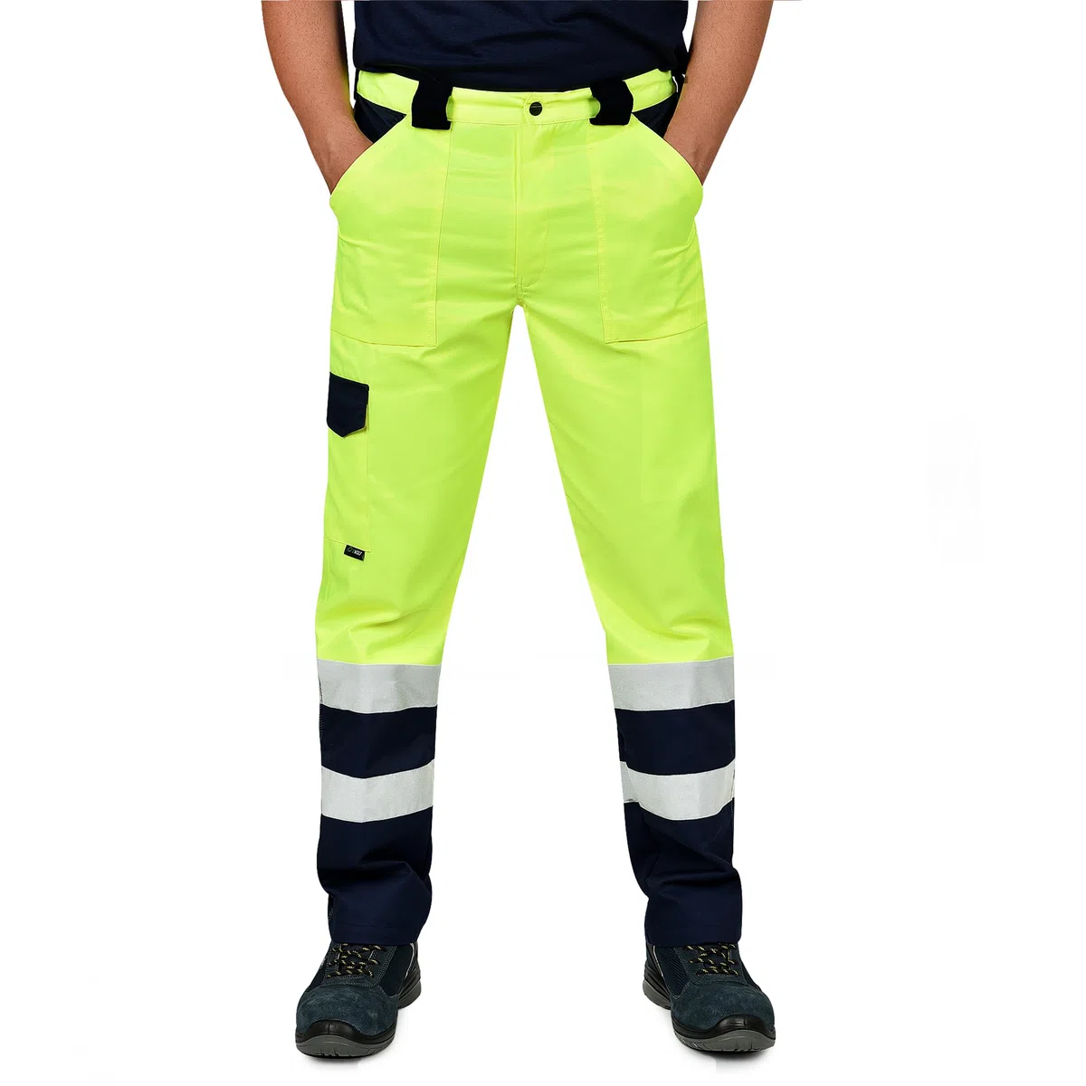 BWOLF Jinx - Pantalones de trabajo reflectantes, pantalones de seguridad, pantalones de trabajo, pantalones de verano, pantalones de trabajo para hombre