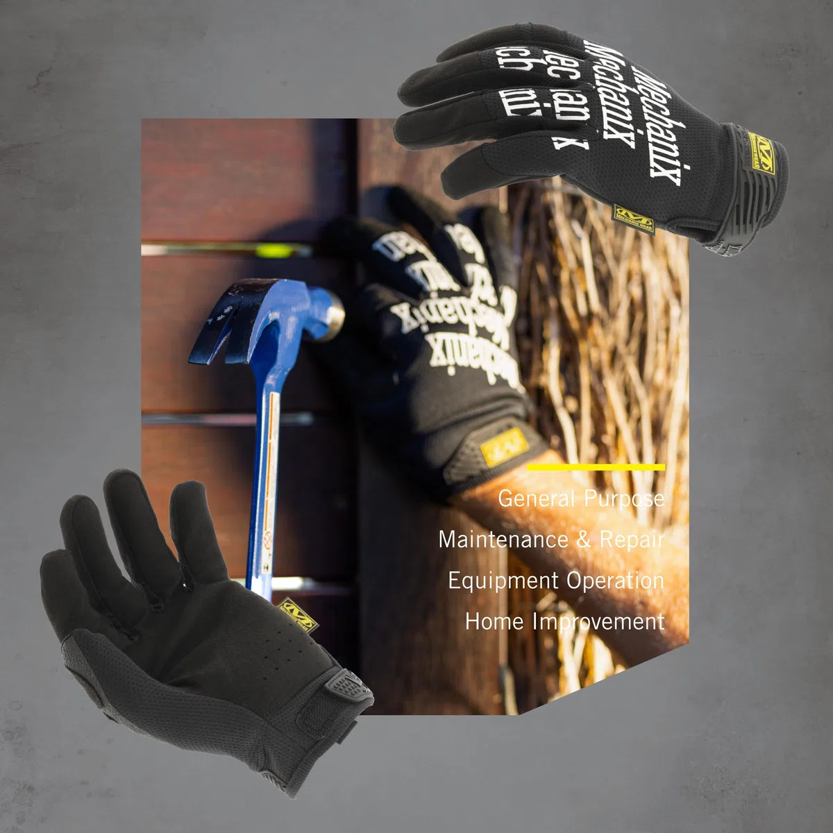 Mechanix Wear - Original Work Guantes (Large, Negro)