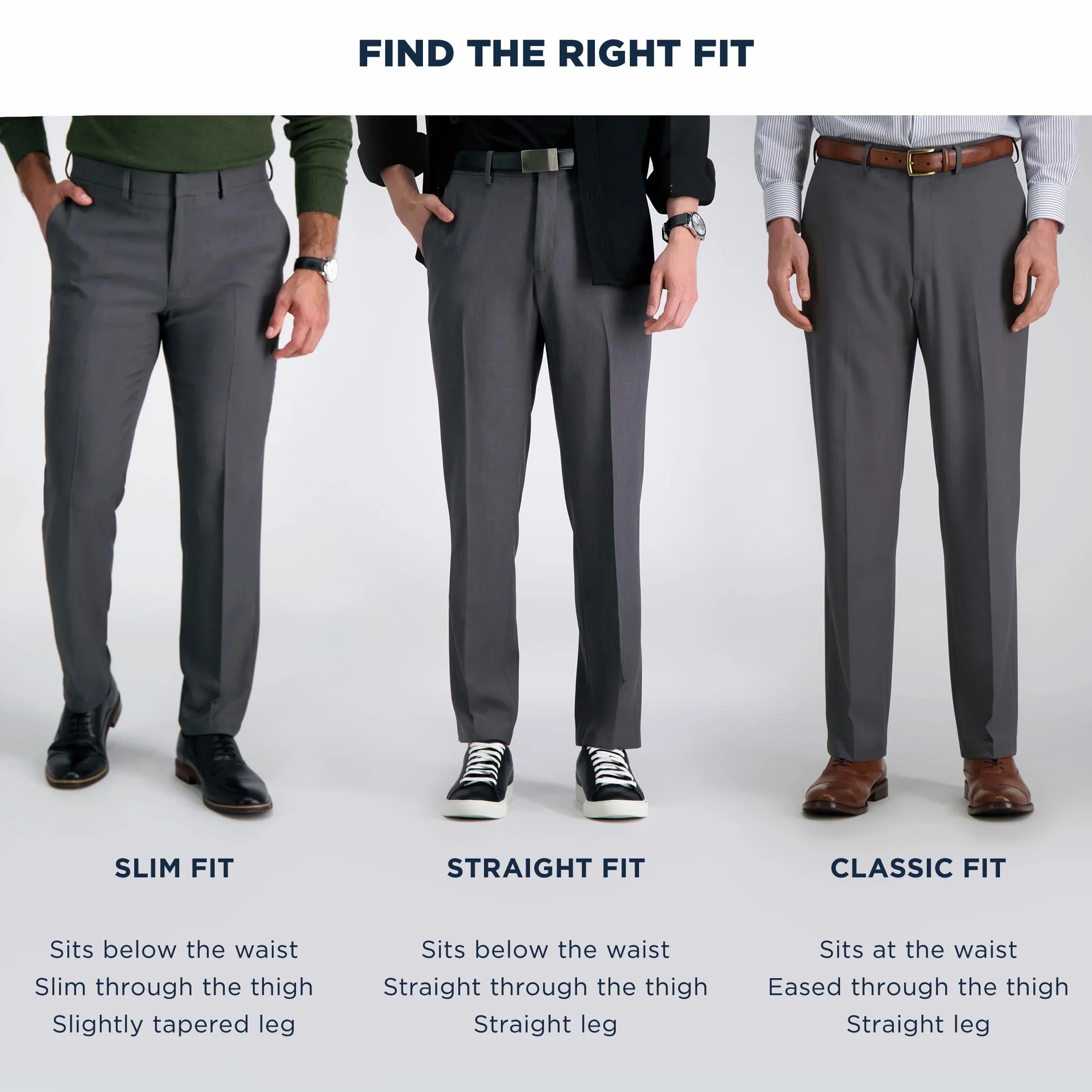 Haggar Premium Comfort Dress Pant-Straight Fit Flat Front (Regular and Big & Tall Sizes) Pantalones para Vestir para Hombre