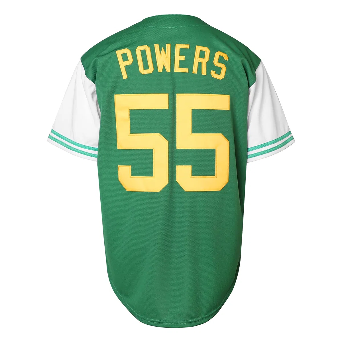 MESOSPERO Kenny Powers - Camiseta de béisbol #55 Myrtle Beach Mermen cosida para hombre, color azul y verde, tallas S-3XL
