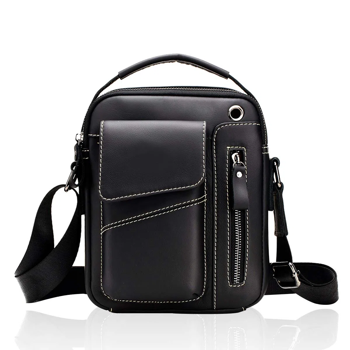 Shoppers Y Bolsos De Hombro Hombre Moda Casual Piel autentica Bolsos bandolera