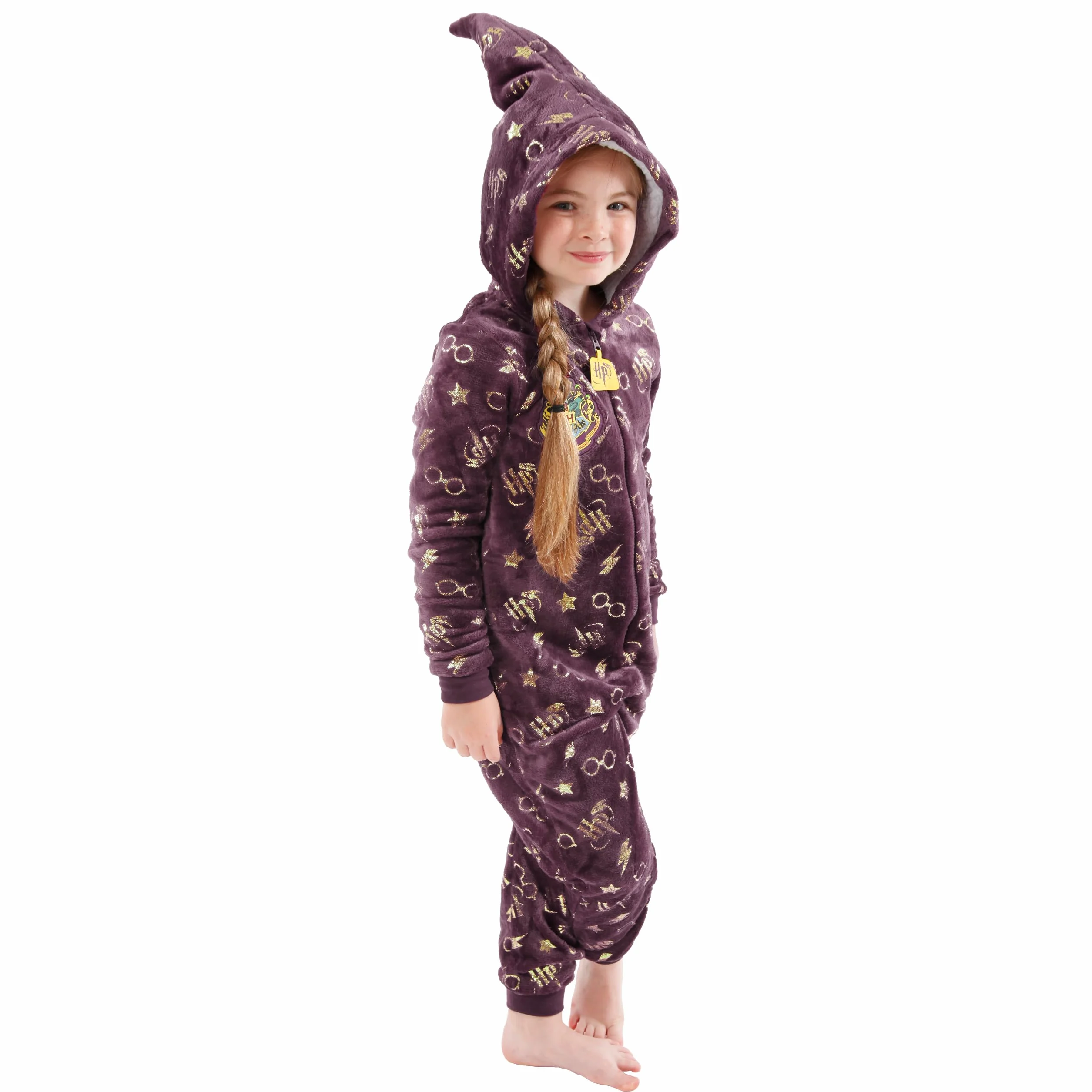 Harry Potter Mono niñas | Monos de Hogwarts para niñas | Pijamas de Gryffindor | 5 a 13 años | Mercancía Oficial