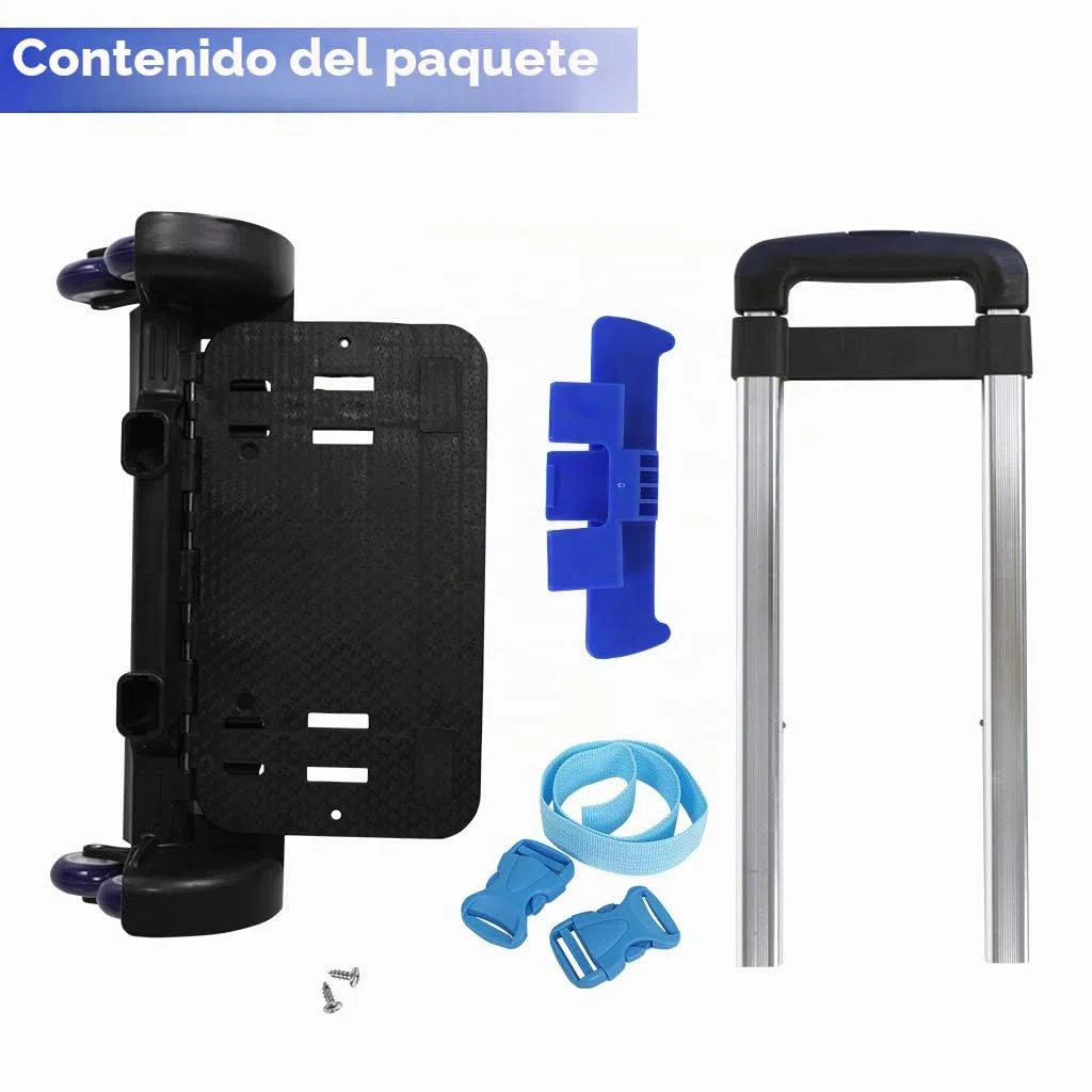 Trolley para Mochila - Carretilla con Ruedas Carretilla Plegable y no Plegable de la aleación de Aluminio de la Mano para la Mochila