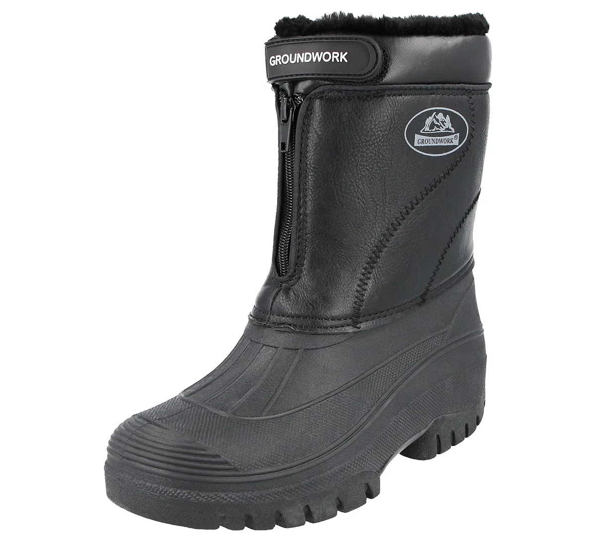 Groundwork LS88 - Botas impermeables para hombre, con cremallera, para jardín, establo o nieve