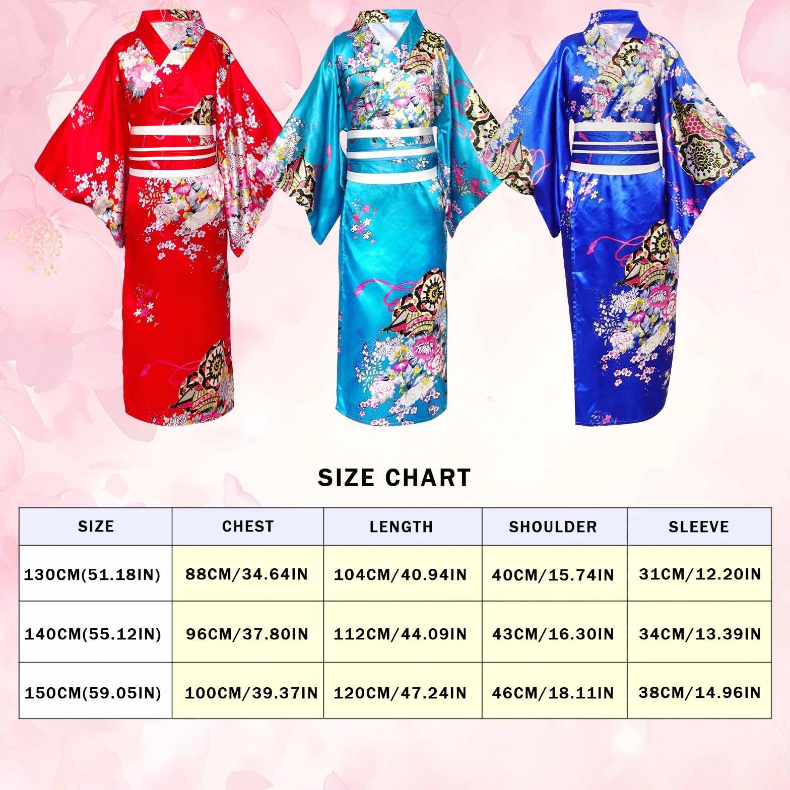 5 Piezas Disfraz Niña Kimono Japonés, Inspirado en Yukata, Traje Tradicional Set con Accesorios para Cosplay, Vestido de Festival Cultural Asiático