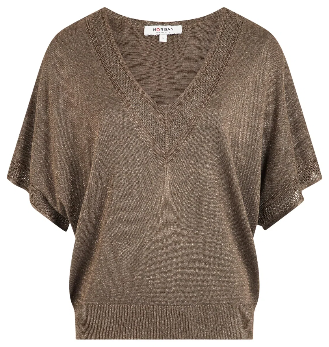 Morgan Jersey escote en V manga corta
