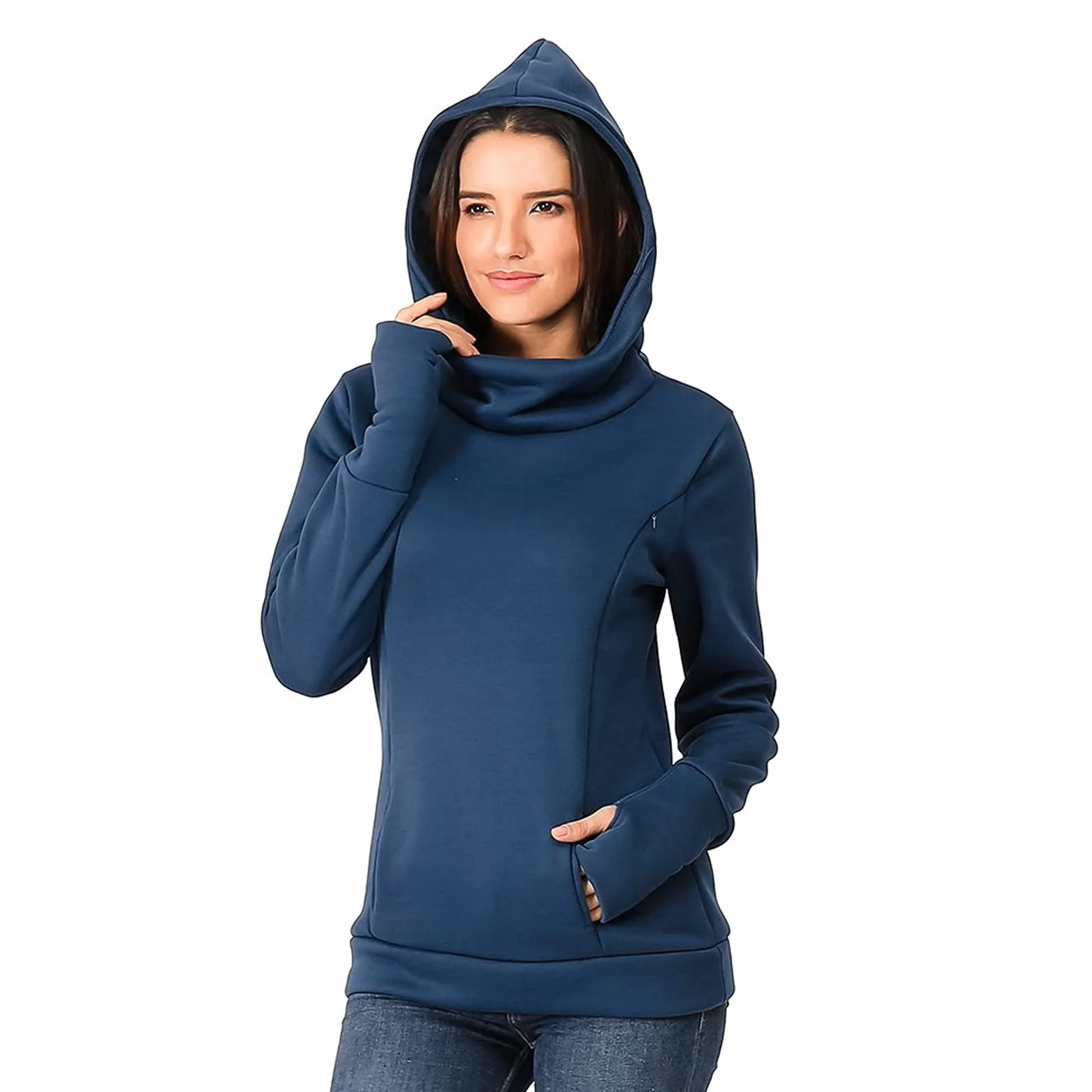 Chaqueta de invierno para mujer, suéter de punto, sudadera con capucha Y20K, sudaderas con capucha, ropa de maternidad, lactancia con capucha, blusa larga de maternidad para mujer, parte