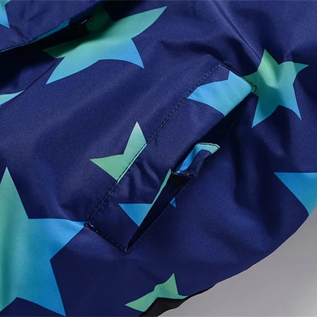 linboo Unisex Niños Traje de Nieve de una pieza/Mono de Esquí con Capucha Impermeable Mono de Nieve Grueso Cálido Exterior Trajes de Esquí Snowboard para Niños Niñas