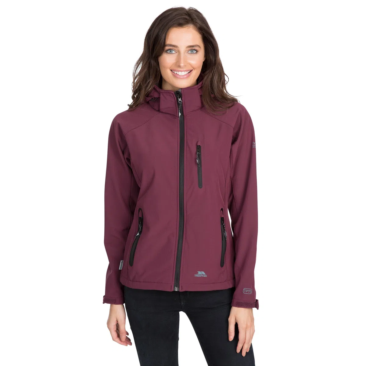 Trespass Bela II - Carcasa Suave Impermeable Chaqueta con capucha extraíble Mujer
