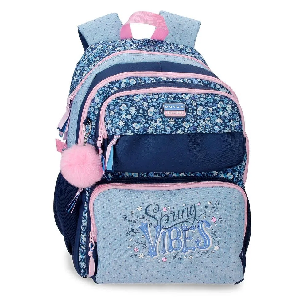 Movom Spring Vibes Mochila Escolar Doble Compartimento Adaptable a Carro Marino 32x45x19 cm Poliéster 27,36L