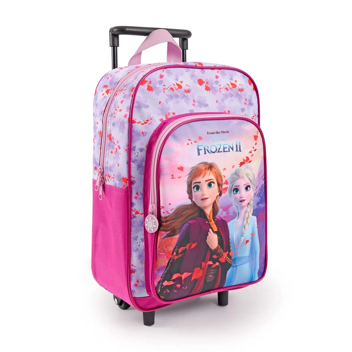 PERLETTI Disney Frozen 2 Mochila con Ruedas extraíbles para niñas - Princesas Elsa Anna Infantil guardería - Pequeño morral La Reina de Las Nieves 2 Viajes Ocio - 36x25x12 cm