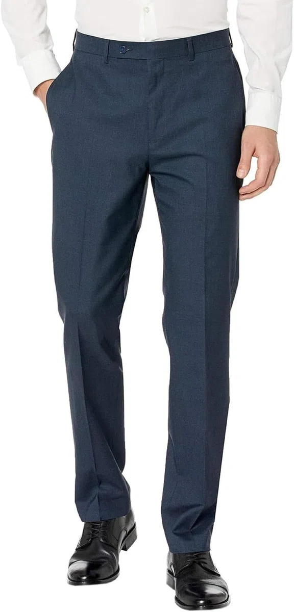 Calvin Klein Hombre Slim Fit Vestido Clásico Pantalones, Azul Marino, 31W x 30L