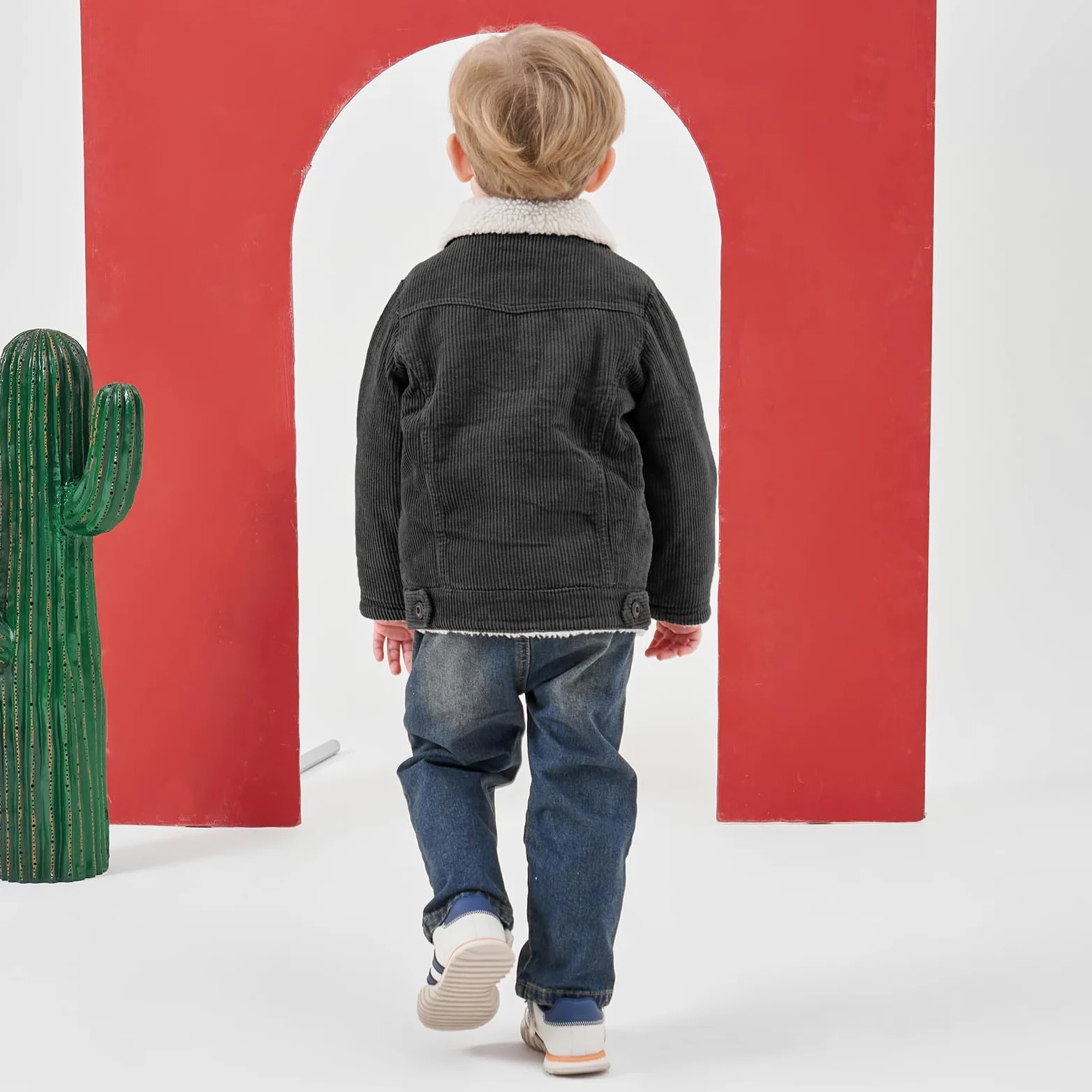 Volunboy Bebé Niños Pana Chaqueta de Forro Polar, Niñas Otoño Invierno Ropa Sherpa Abrigo