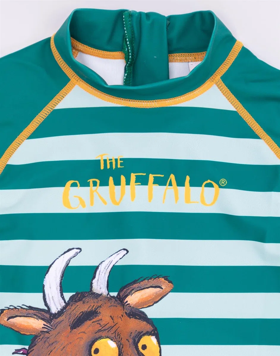 The Gruffalo El Traje de baño Boys Surf Suit | Niñas Niños pequeños Ratón Personajes del Bosque Traje de baño Verde Rayado | Mercancía de Libros Animados de programas de televisión