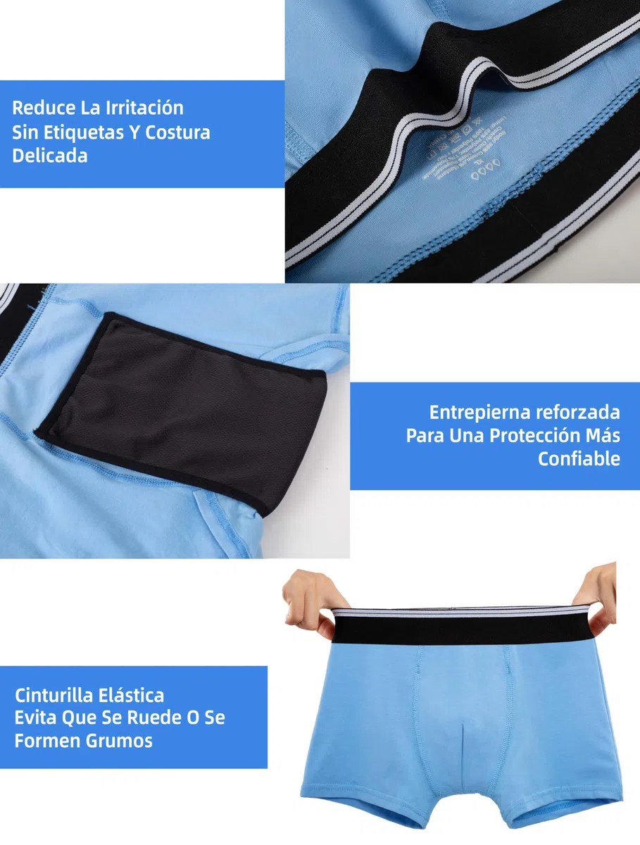 TIICHOO Calzoncillos Absorbentes Niño Boxer Incontinencia Urinaria Lavable Bragas Incontinencia Niño Pack de 5