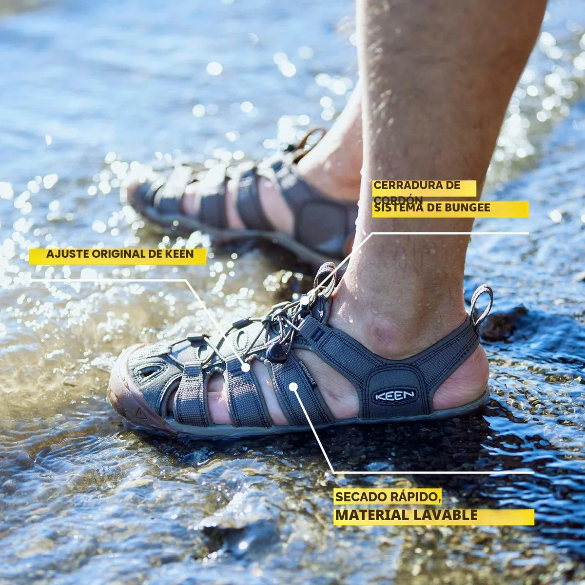 KEEN Clearwater CNX Sandalia Ias para Caminar - SS21