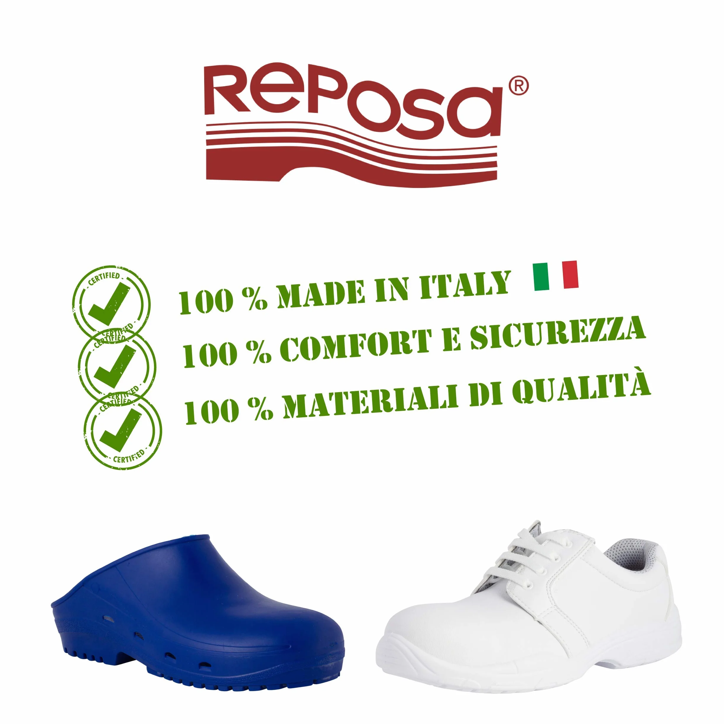 REPOSA Work Zapatos de Trabajo, Zapatos Cerrados con Cordones, sin Puntera, Parte Superior de Microfibra Transpirable, Sanitarios/O con Plantilla anatómica, Transpirables, Suela de PUUnisex Adulto