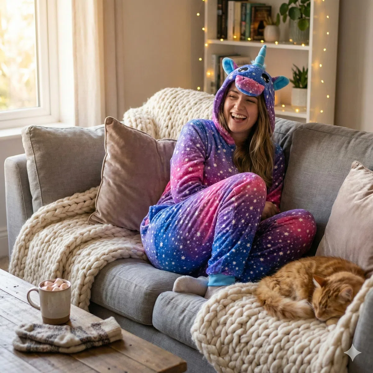 Unicornio Pijamas para Mujer Traje de Dormir Suave para Hombre Regalos para Damas Mono Adulto Animal Disfraz De Vestir