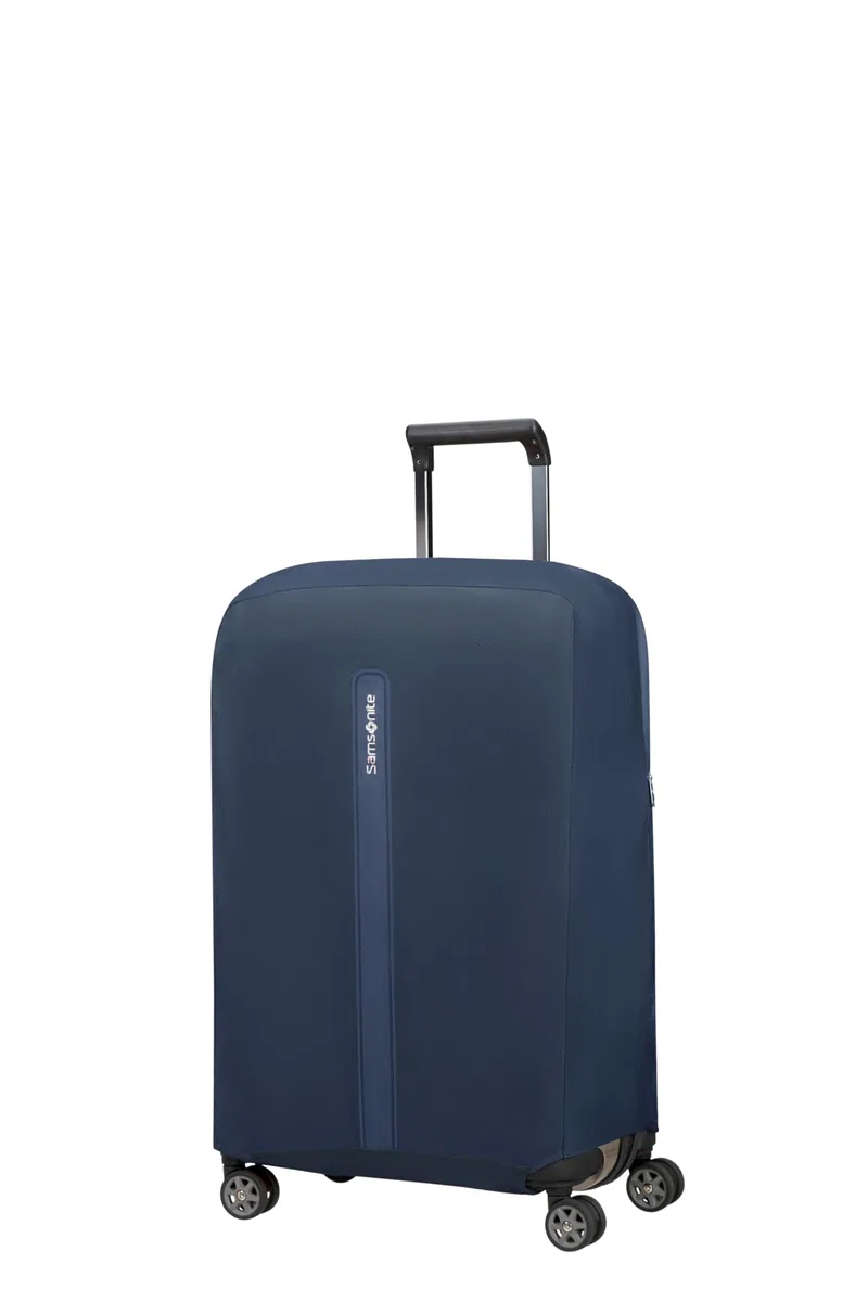 Samsonite TA Revolution - Funda Protectora Plegable para Maleta Talla M, Funda Apta para 66–69 cm, Protección de Maleta, con Detalle Reflectante, Azul (Midnight Blue)
