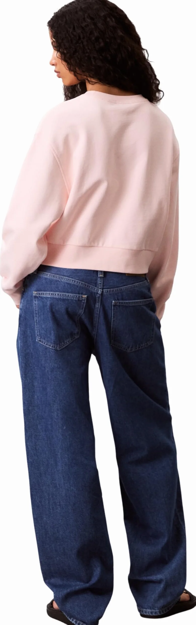 Calvin Klein Sudadera Mujer Badge Logo Cropped