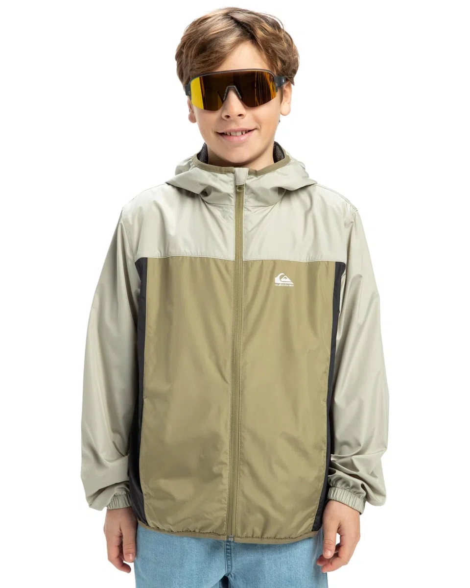 Quiksilver Overcast - Chaqueta Corta-Viento con Capucha para Chicos 8-16