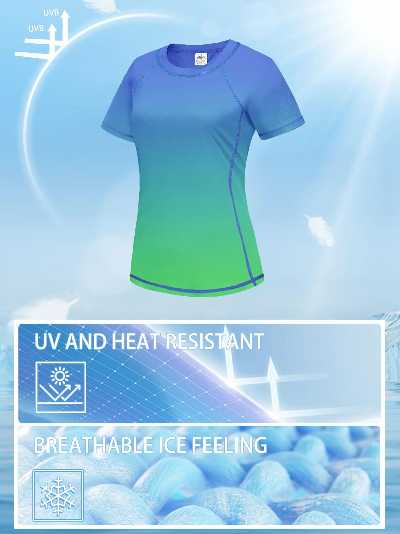 ANGEL CITIZ Camiseta de natación de manga corta para mujer, camiseta de playa de secado rápido, protección contra erupciones para mujer, traje de baño modesto UPF 50+