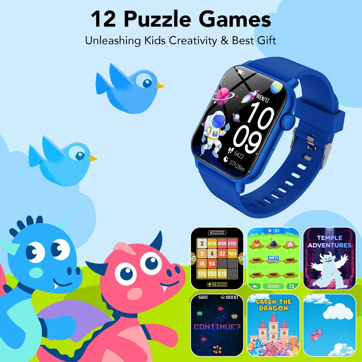 Reloj Inteligente Niño y niña, Smartwatch Niños 3-12