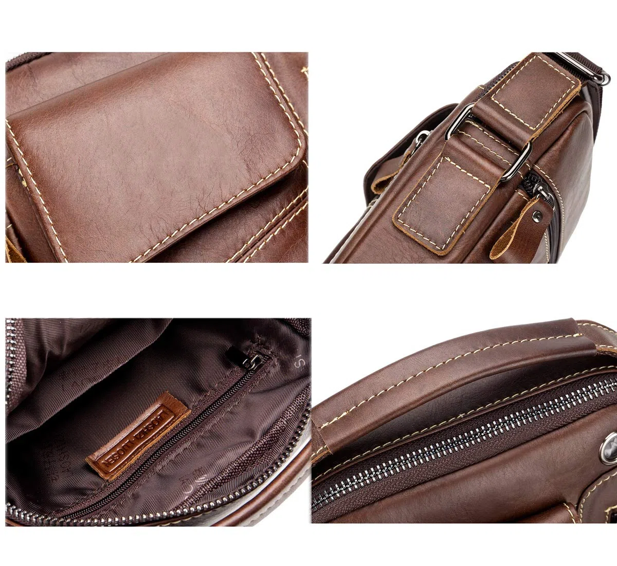Shoppers Y Bolsos De Hombro Hombre Moda Casual Piel autentica Bolsos bandolera