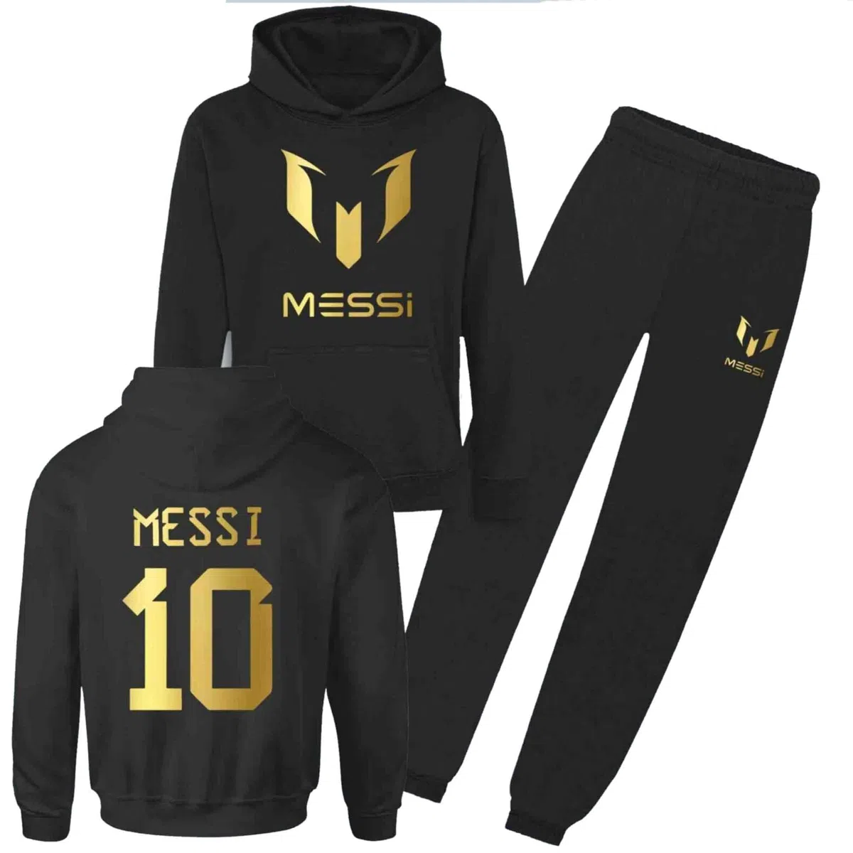 Sudadera con capucha y pantalones deportivos Leo#10 para niños, camiseta de fútbol #10 GOAT 2023, regalo de fútbol para niños