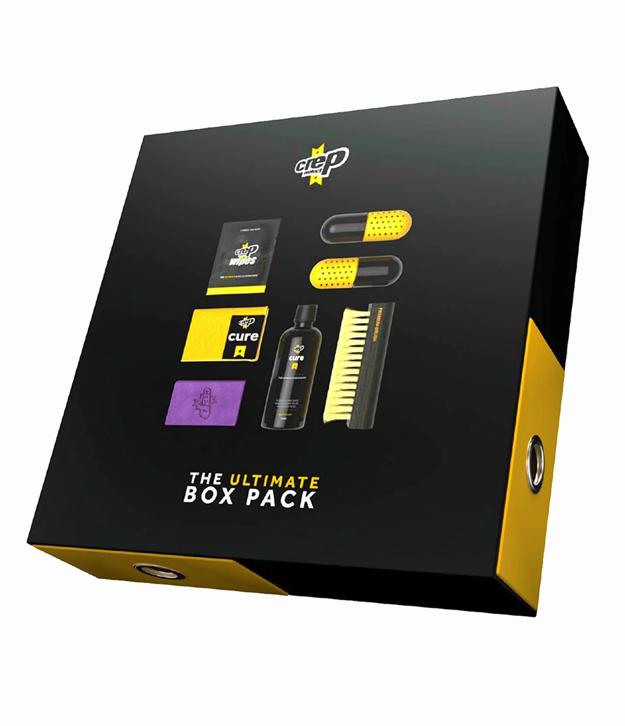 Crep Protect - Paquete de cajas - Kit de limpieza de zapatillas premium con 6 toallitas para zapatillas, 2 pastillas Crep Protect, goma de borrar, 100 ml de solución limpiadora