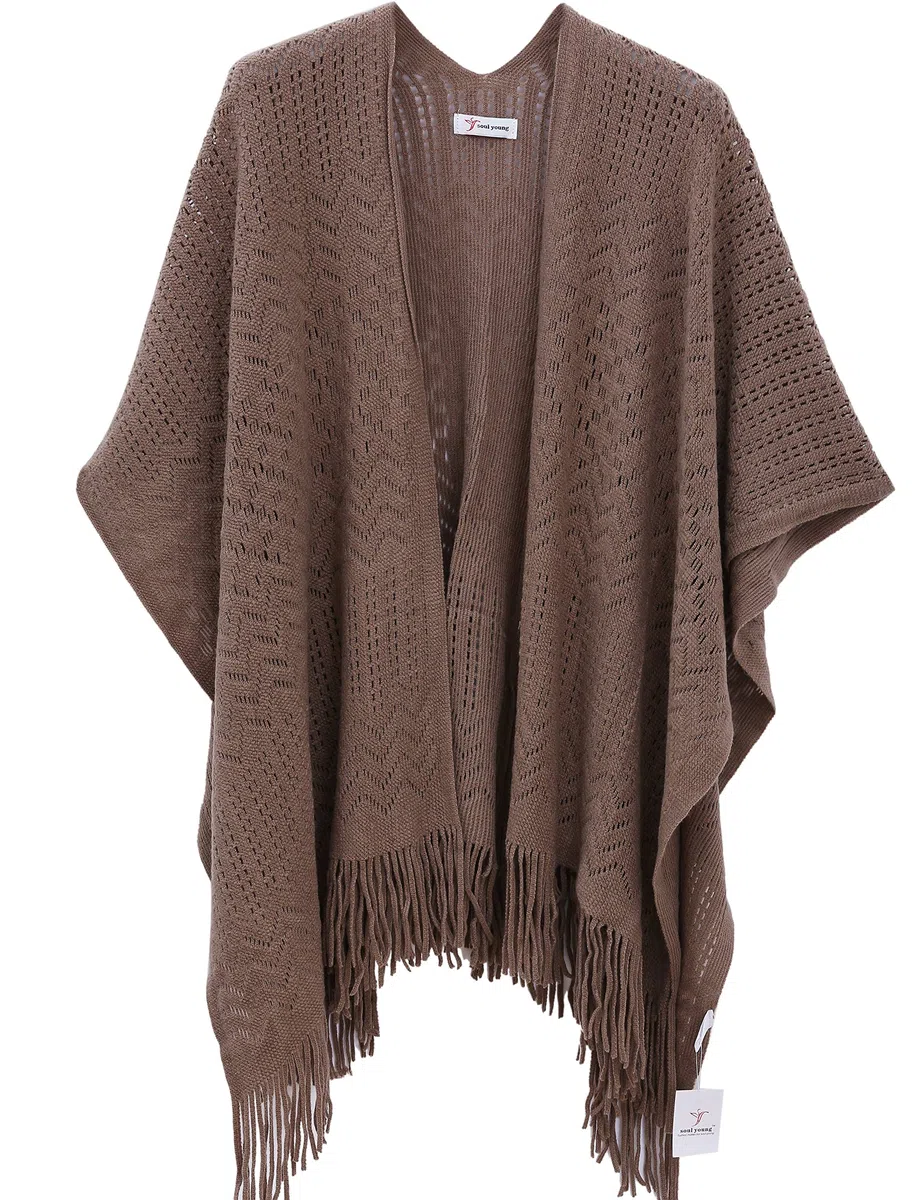 soul young Poncho Punto Chal diseño Para Mujer - Bufanda Suave Ligero Estolas tamaño grande Otoño Invierno