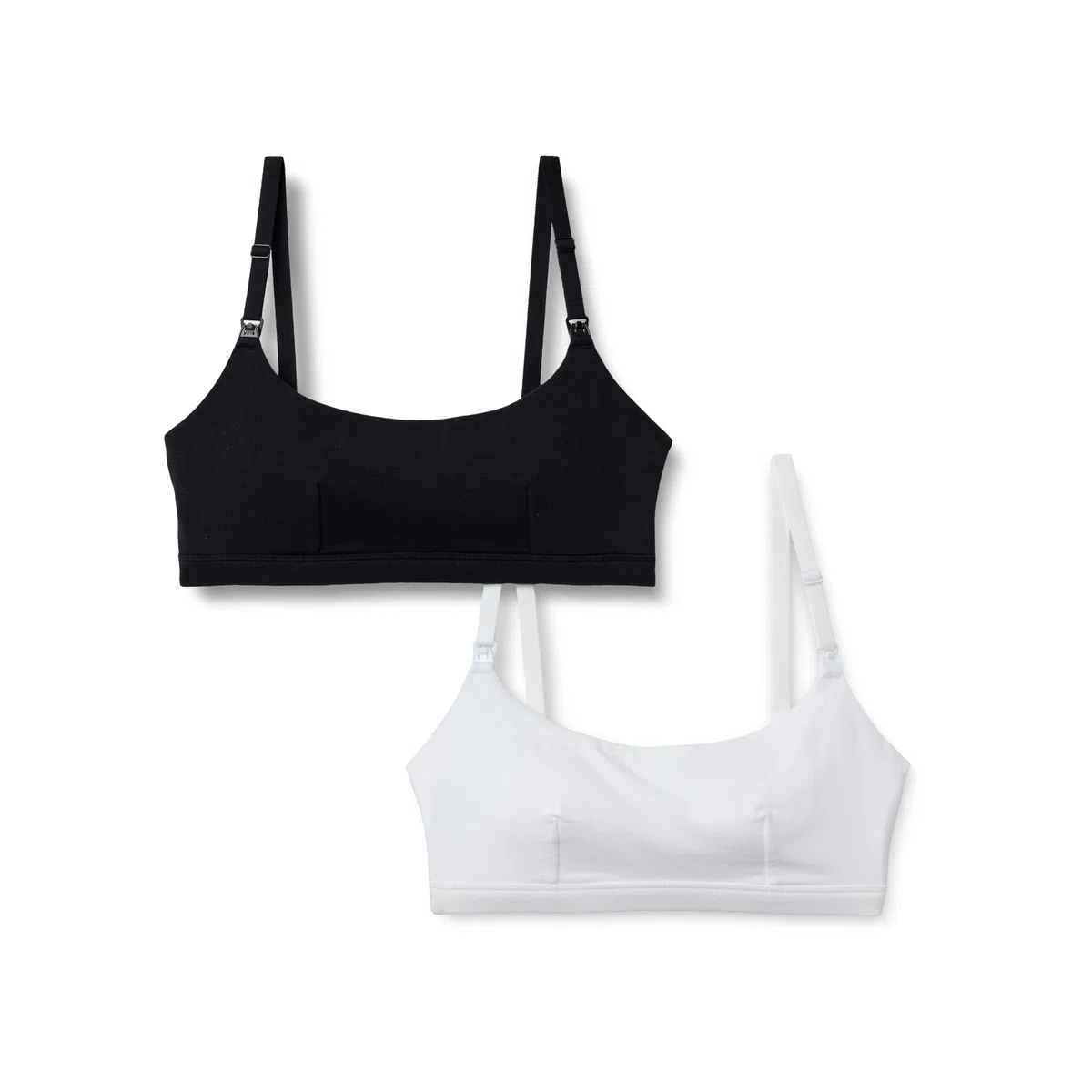 Amazon Essentials Sujetador De Lactancia De Algodón Jersey Confortable Mujer, Pack de 2