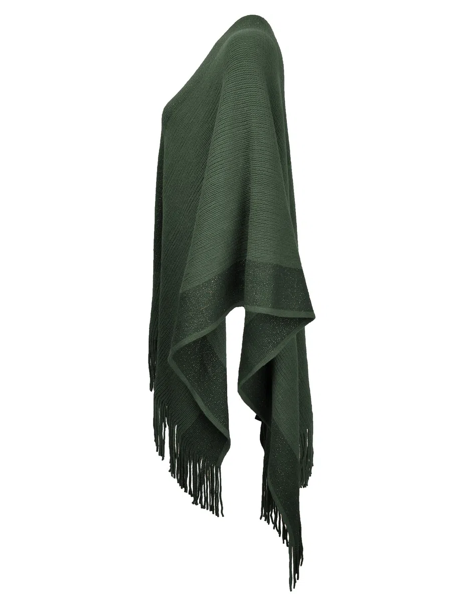 ZLYC Soft Ponchos y capas de punto Mujer
