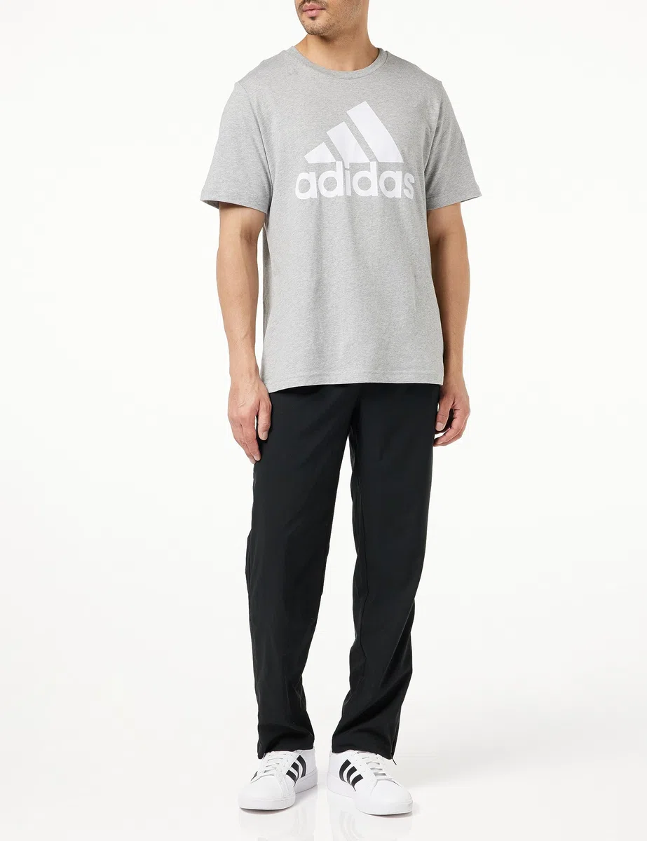 adidas Hombre AEROREADY Essentials Stanford Open Hem Embroidered Small Logo Pants, Black, M