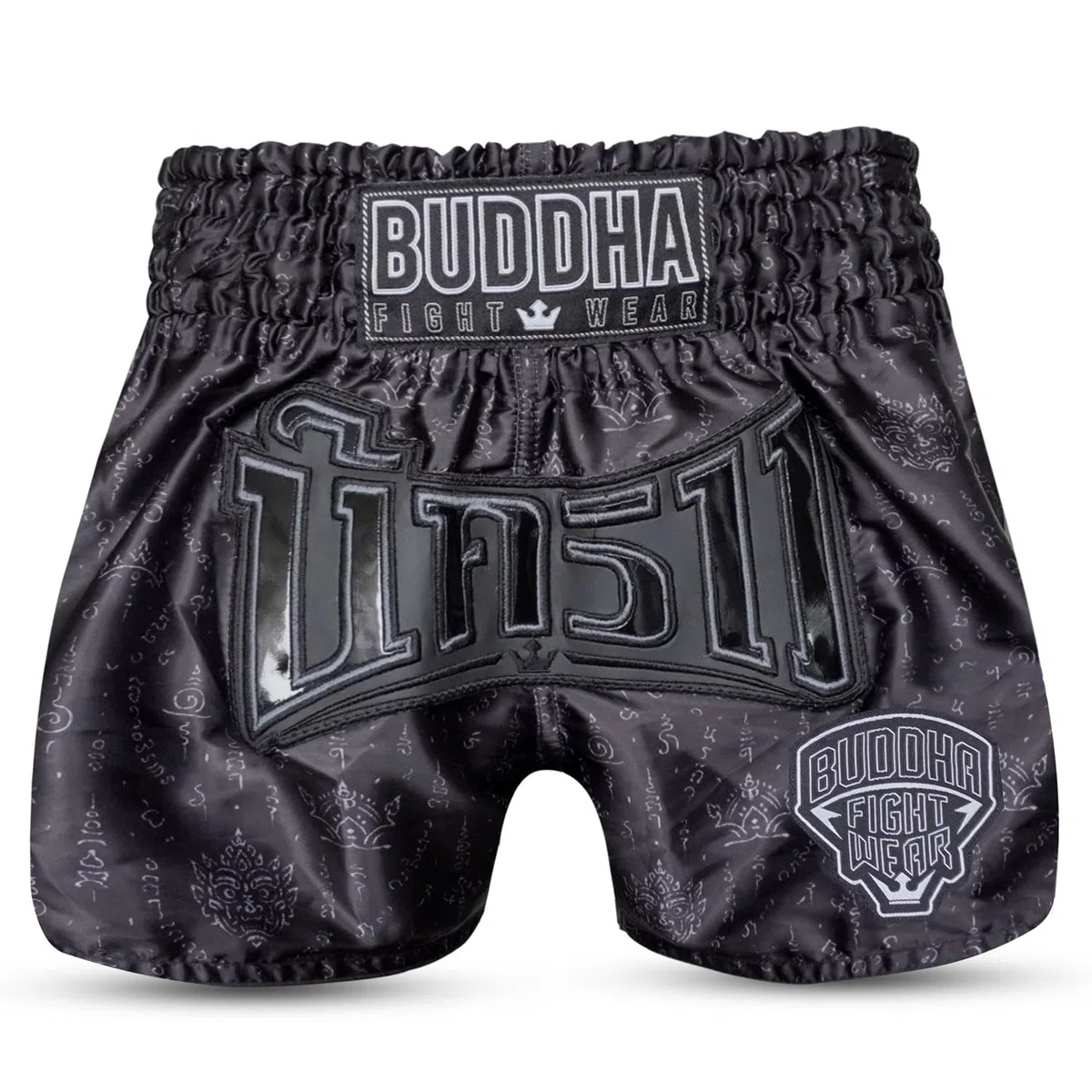 Buddha Fight Wear Pantalón Muay Thai y Kick Boxing Kanok – Short Profesional en Satén Premium, Diseño Multicolor, Ligero y Resistente.