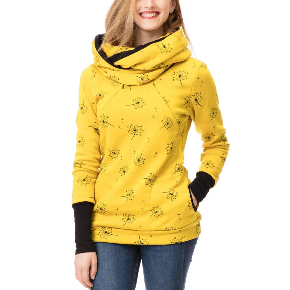 Generisch Invierno Sudadera con Capucha Suéter Maternidad Jersey Embarazadas Lactancia Mujeres Blusa de Maternidad