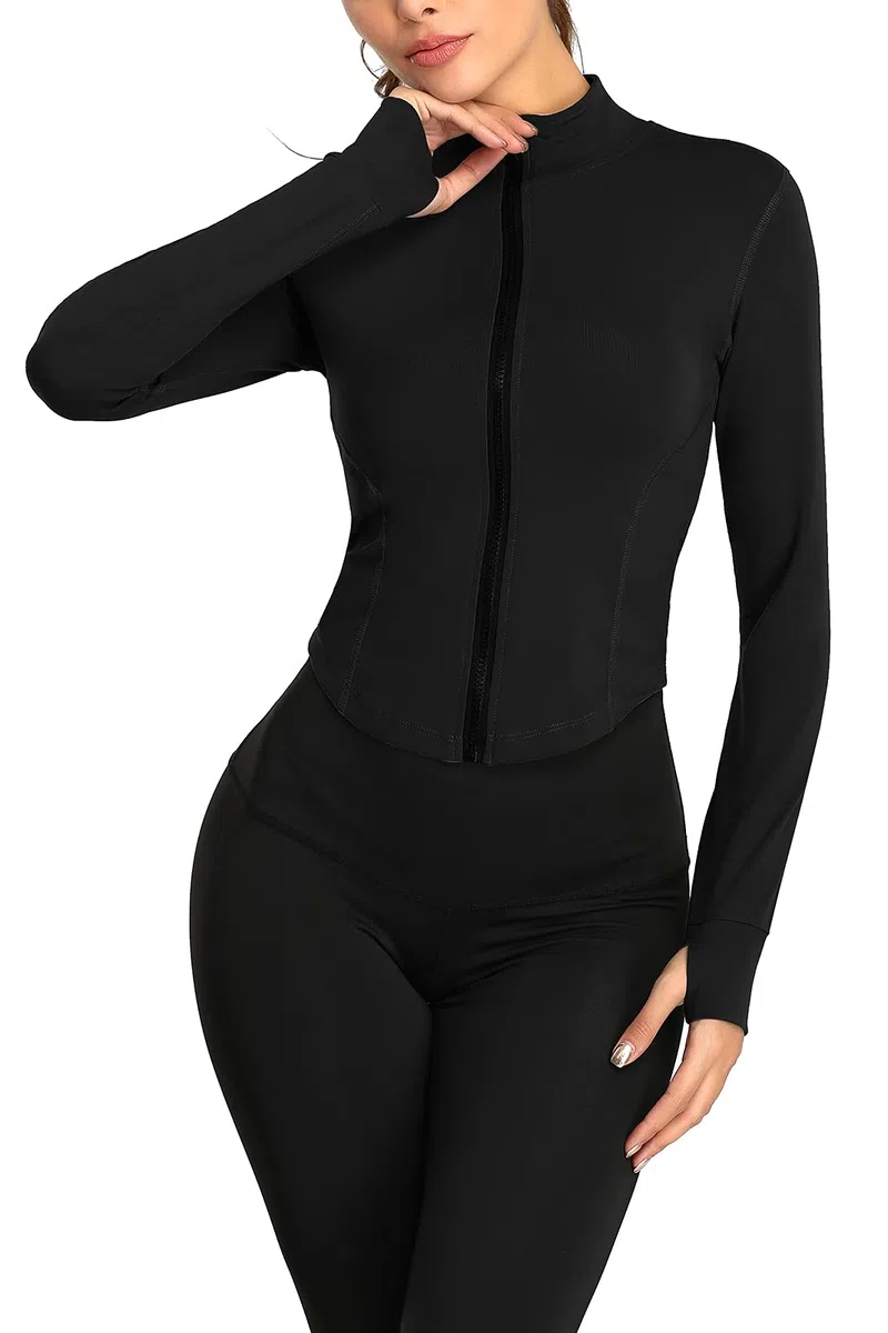 SEAUR Chaqueta de running para mujer, corte ajustado, chaqueta deportiva de verano, transpirable, de secado rápido, sudadera para fitness, yoga, tallas S, M, L, XL, 2XL