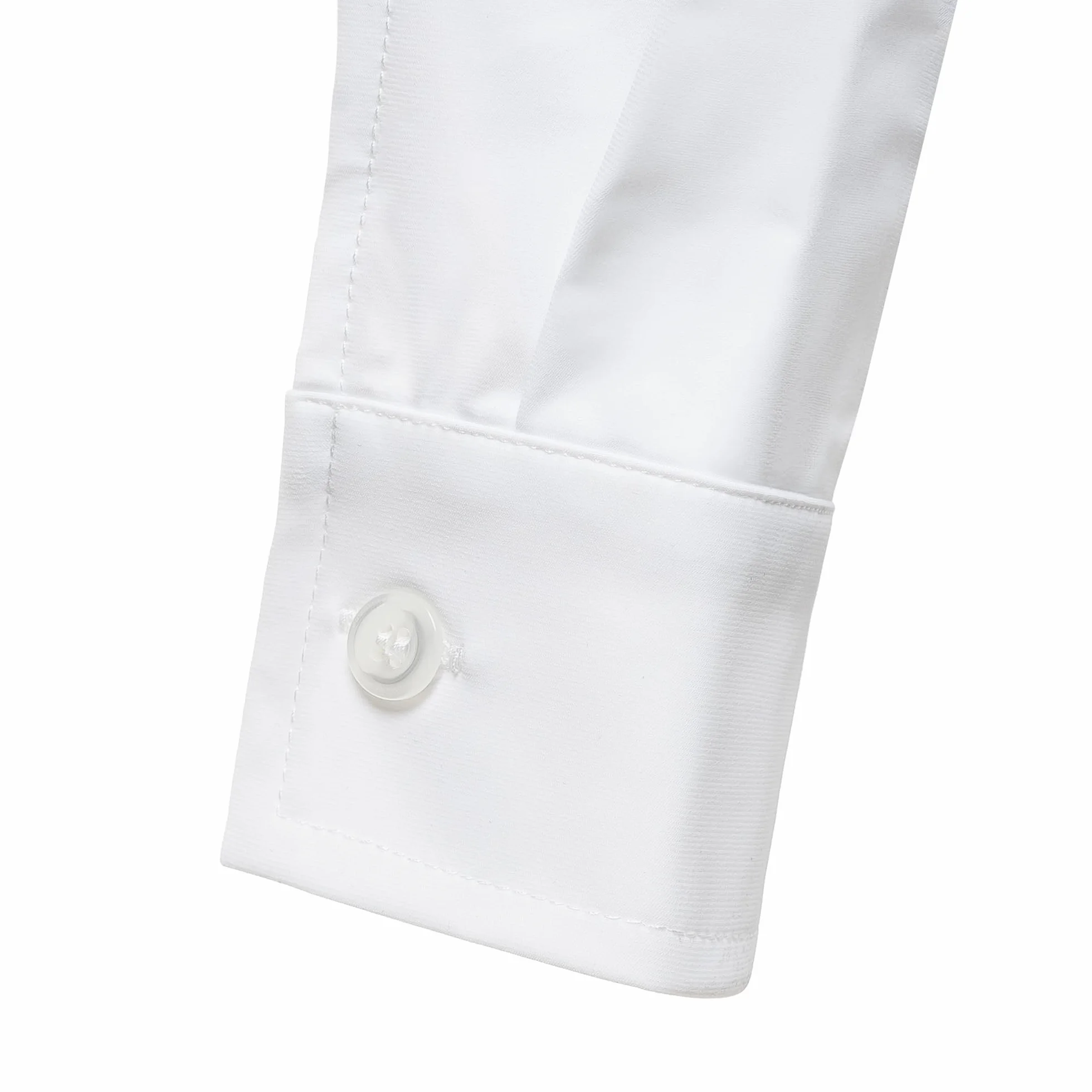 Camisa Body Chicago Slim Fit Hombre para Baile de Salón y Danza Estándar y Latino Americano, Manga Larga, Cuello Rígido con Varillas, Tejido Técnico Transpirable, Blanco y Negro
