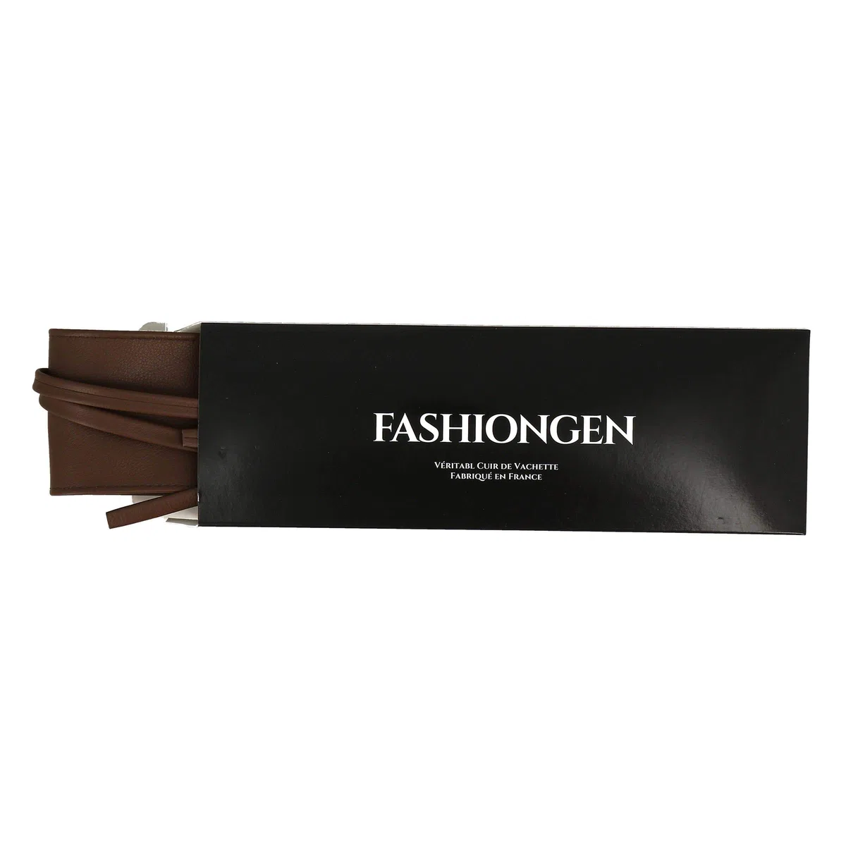 FASHIONGEN - Cinturón Obi de cuero, Cuero Vacuno Plena Flor, para las mujeres, cinturón de vestido, CASSIANE