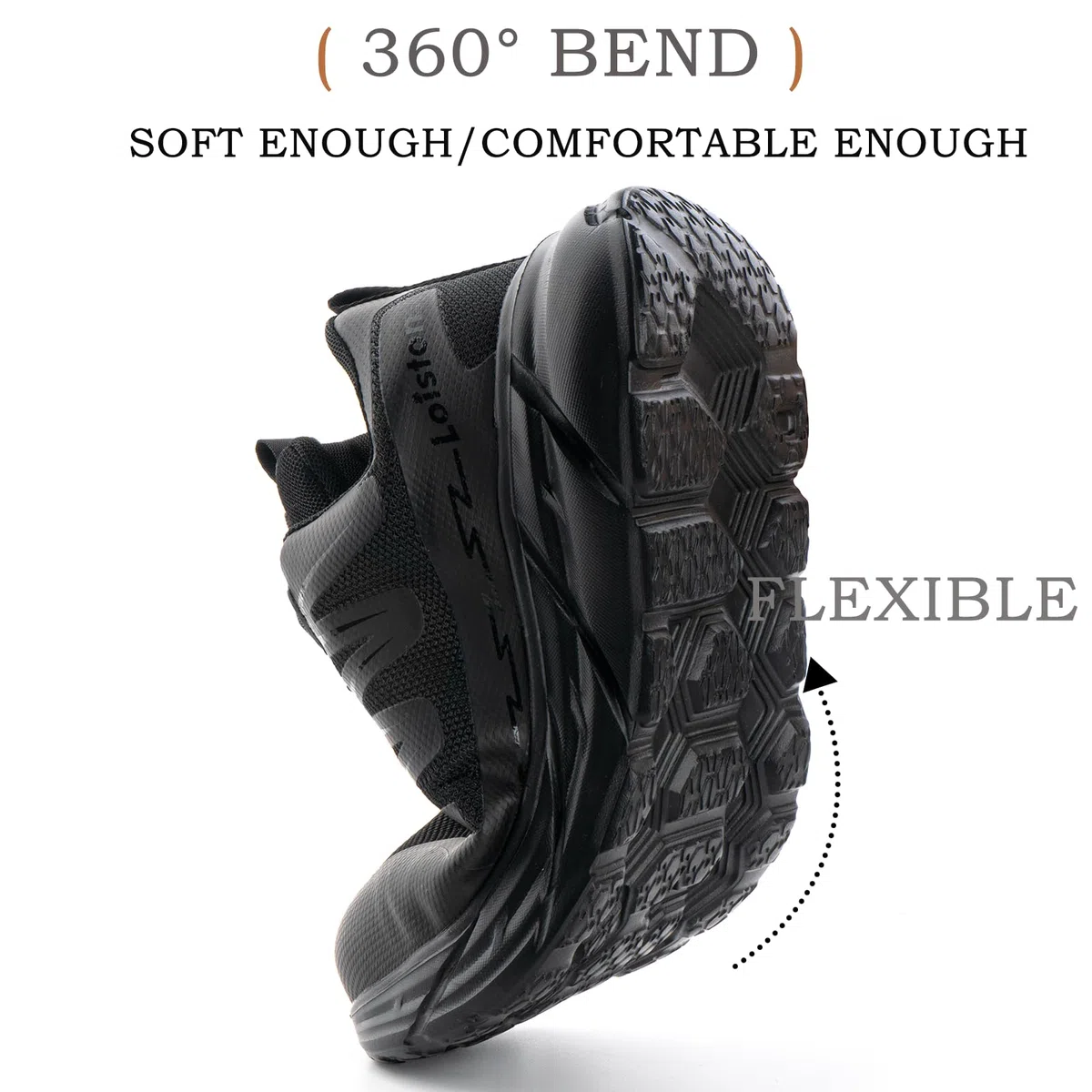 Zapatos de Seguridad Mujer Calzado Seguridad Zapatillas de Trabajo Mujer Ligeros Comodas Antideslizantes Negro NT1 EU38