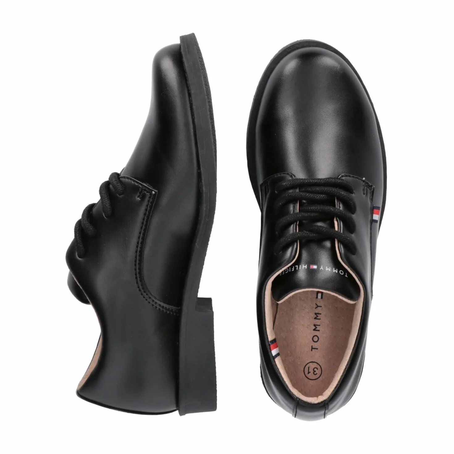 Tommy Hilfiger, Zapatos Suaves de Cordones, Samir, Negro, 34